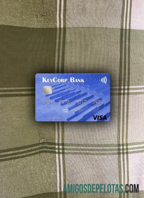Cartão Visa do Banco KeyCorp dos EUA Photolook Front exemplo